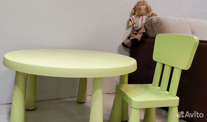 Детский стол и стульчик мамут от IKEA б/у