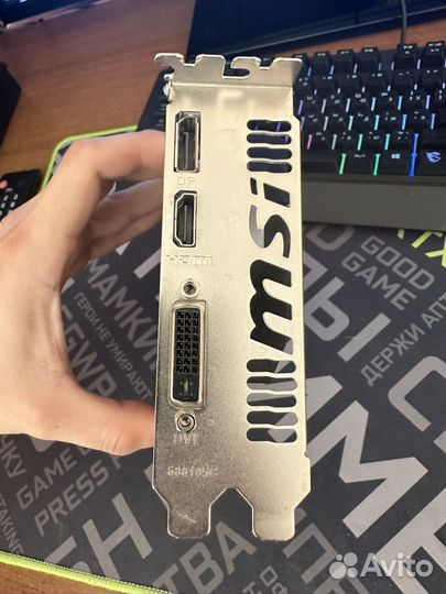 Видеокарта MSI Nvidia GeForce GTX1050Ti 4GB