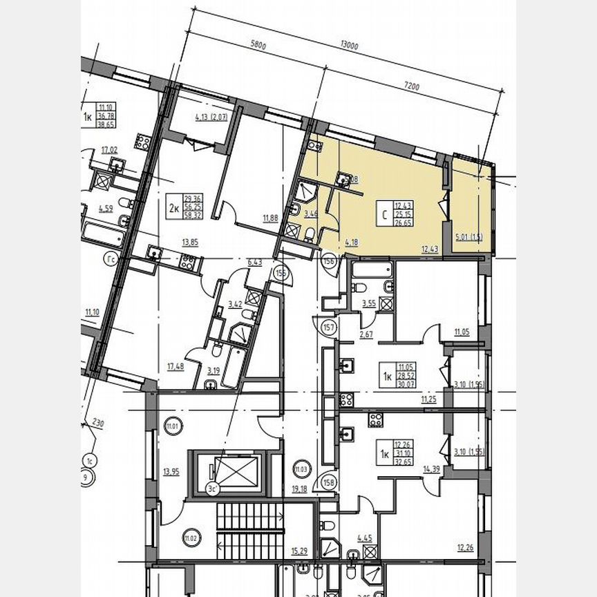 Квартира-студия, 27,7 м², 11/12 эт.