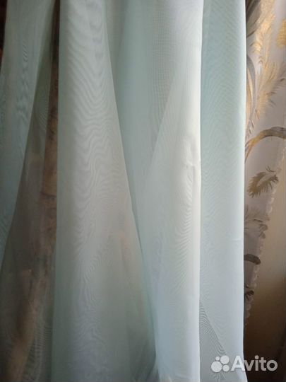 Шторы IKEA на люверсах бу, органза и серые