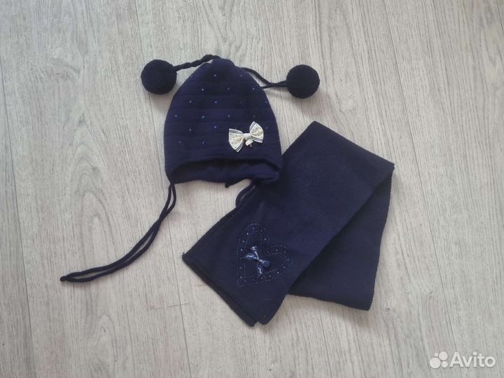Шапка и шарф для девочки