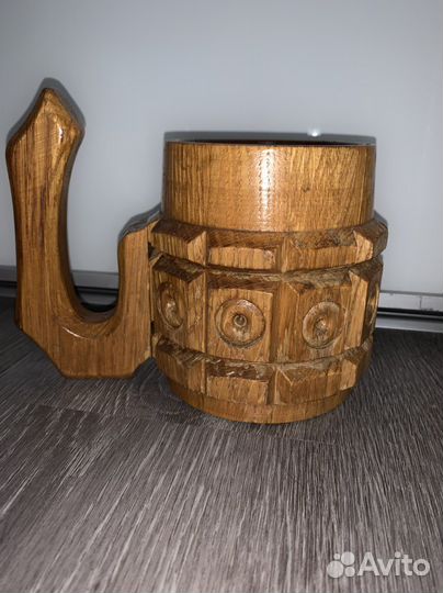 Кружки деревянные и из бересты