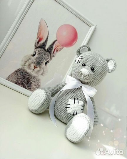 Игрушка медведь заяц амигуруми