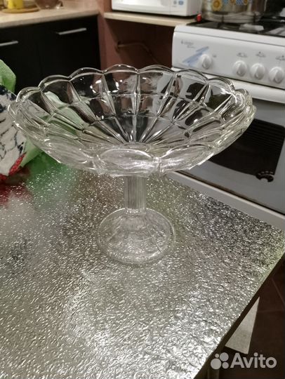 Ваза для фруктов на ножке СССР