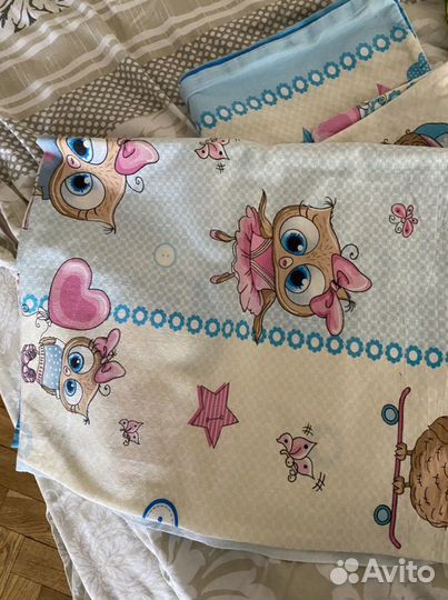 2 комплекта постельного белья в детскую кроватку