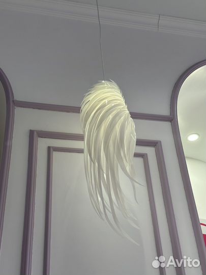 Светильник потолочный подвесной, перья