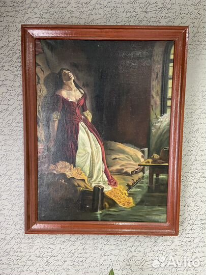 Картина маслом на холсте старинная