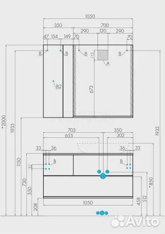 Тумба с раковиной aquaton (Акватон) 1a2469k1teka0