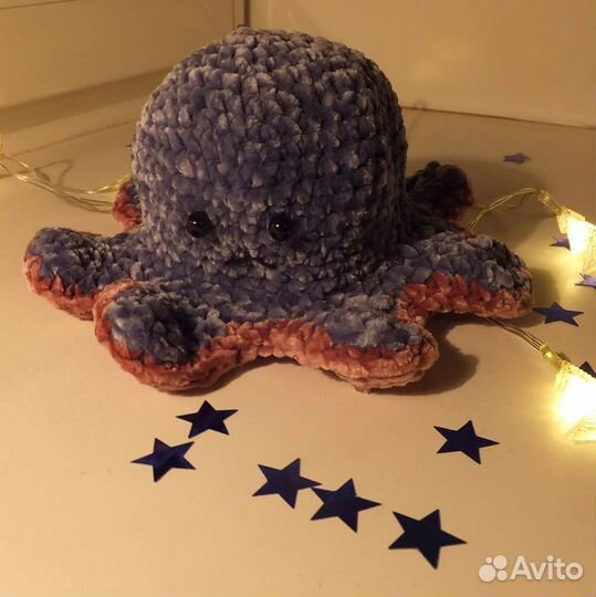 Осьминог перевертыш вязаный
