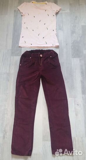 Штаны,джинсовка,свитер на девочку 128-134см