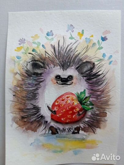 Открытки акварелью