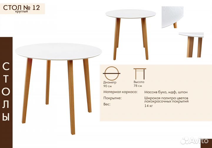 Стол №12 круглый