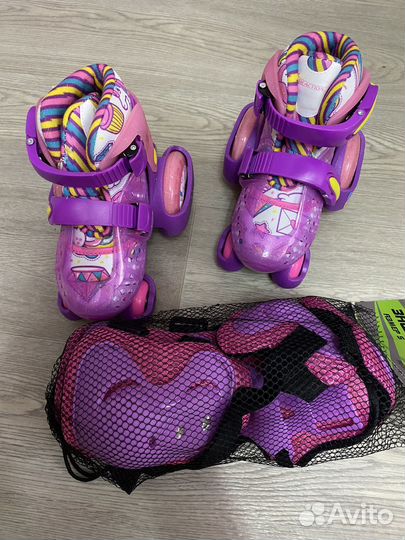 Роликовые коньки трехколесные 26-29 размер