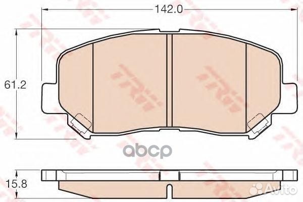 Колодки тормозные дисковые перед GDB3562 TRW