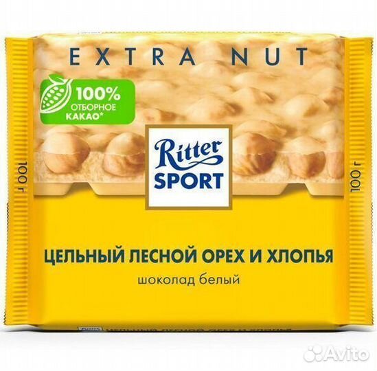 Ritter Sport Белый Лесной Орех и Хлопья 100г - опт