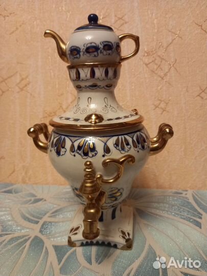 Гжельский самовар декоративный