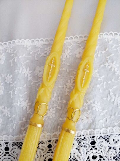 Свечи венчальные восковые h38см