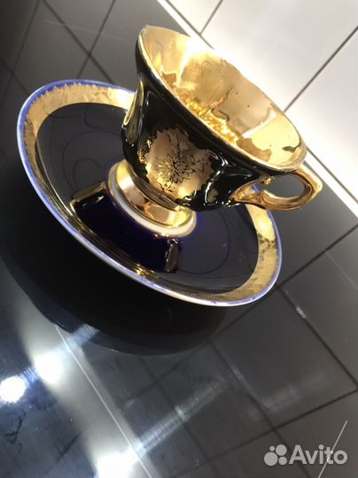 Чашка с блюдцем фарфор