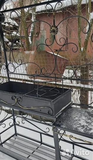 Мангал с печью под казан