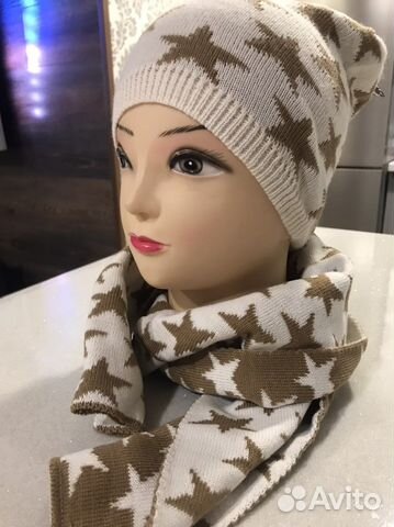 Комплекты новые шапка и шарф