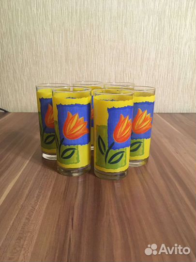 Стаканы стеклянные набор 5 шт