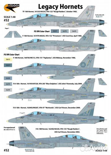Декаль 1/48 F/A-18A Hornet