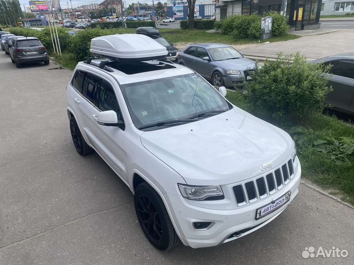 Бокс на крышу Магнум 390 белый карбон быстросъём