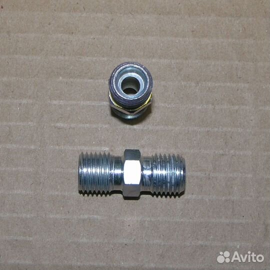 Штуцер М14*1,5*М14*1,5 проходной трубка д.8*8 труб