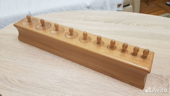 Блок с цилиндрами вкладышами Монтессори