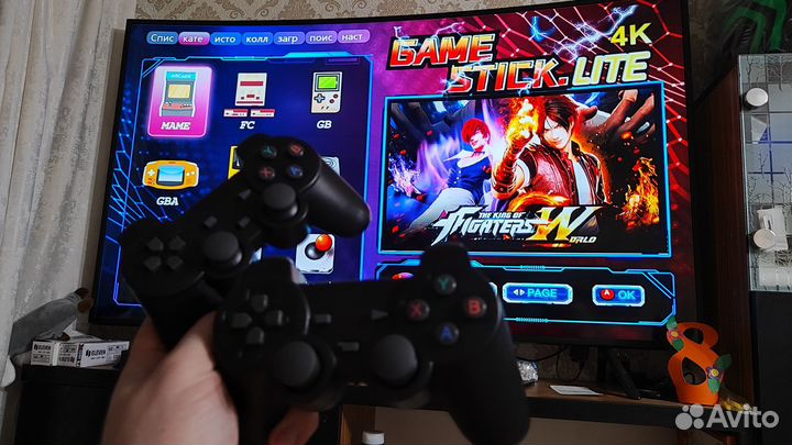 Game stick 4K 64Gb 2 джойстика 15 000игр Новая