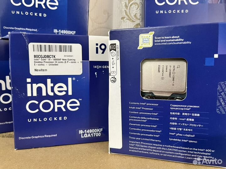 Intel Core i9-14900KF новый запечтанный