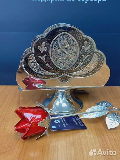 Салфетница из серебра