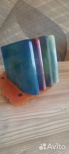 Подстаканники с подставкой из эпоксидной смолы