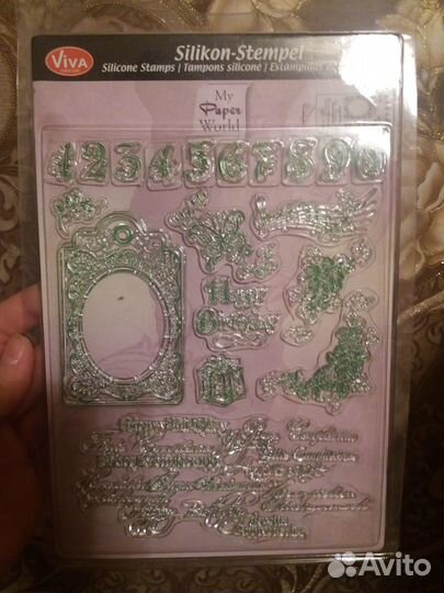 Винтажные силиконовые штампы (печати). Германия