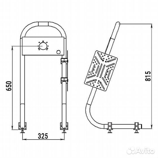 Стойка рулевая 32 мм из нержавеющей стали