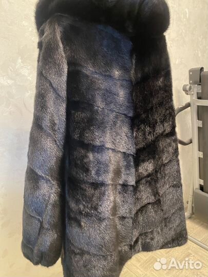 Шуба норковая 46 48 с капюшоном