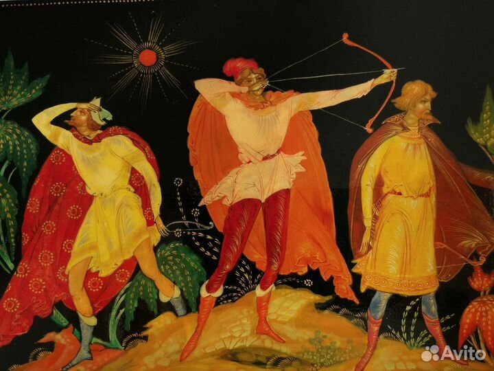 Шкатулка СССР Палех 1968 г. Царевна-лягушка