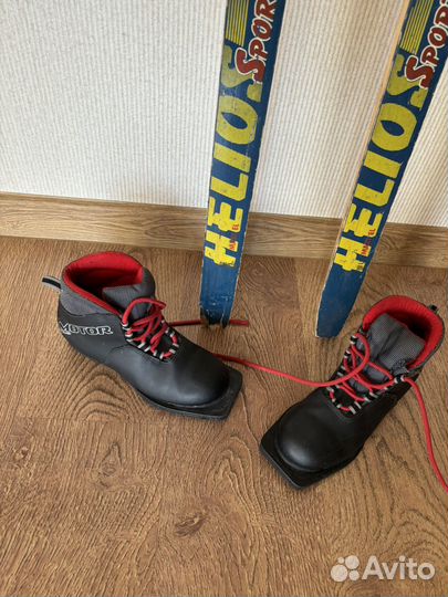 Лыжи беговые деревянные