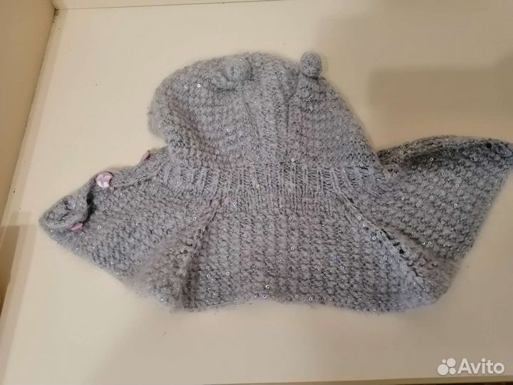 Шапка-шлем вязаная