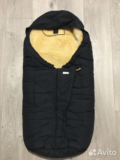 Зимний меховой конверт christ в коляску на овчине