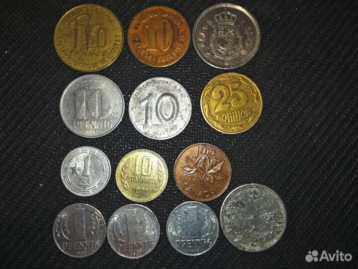 Монеты разных стран 46шт