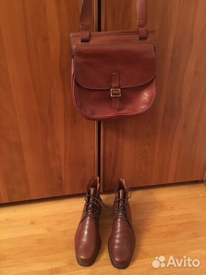 Zamagni. Ботинки и сумка. Италия. Кожа. Размер 37