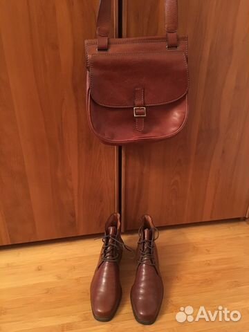 Zamagni. Ботинки и сумка. Италия. Кожа. Размер 37