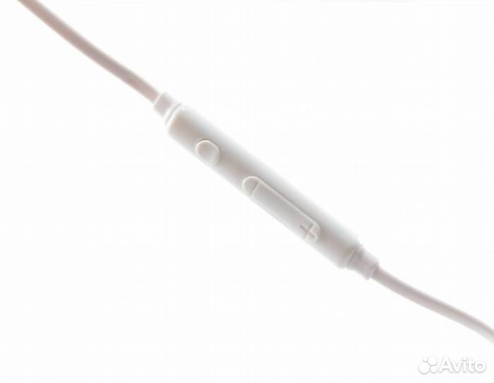 Наушники S7 c микрофоном, белые (Техпак)