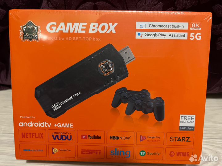 Игровая приставка Game Box 8k + android TV