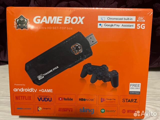 Игровая приставка Game Box 8k + android TV