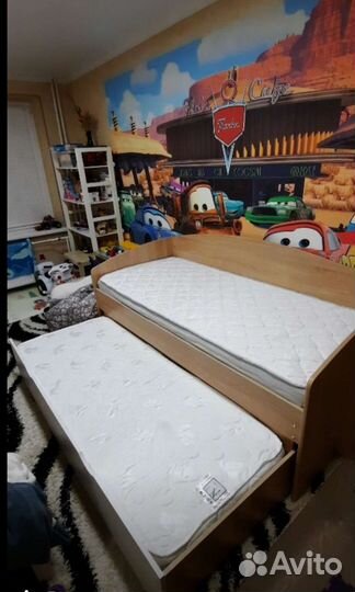 Кровать двухъярусная выдвижная Слайдер 80*190