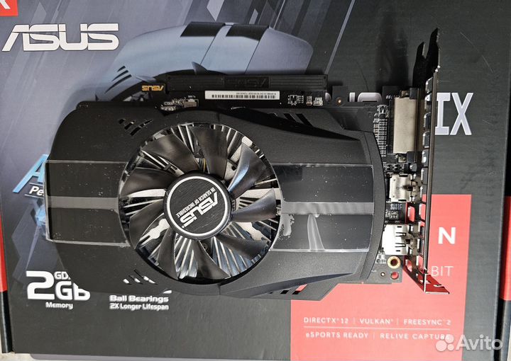 Видеокарта Asus phoenix radeon 550 64-bit 2 gb gdd
