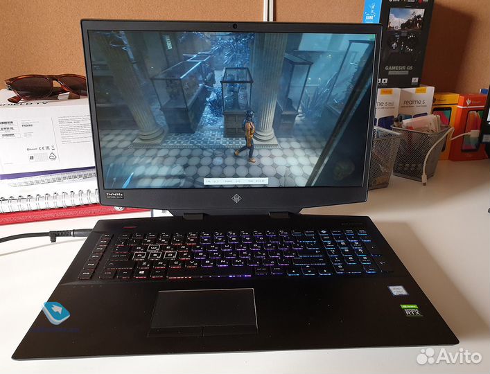 HP 17.3/144 i7-10750H 6я12п RTX2070/8 16Гб 128+1Тб