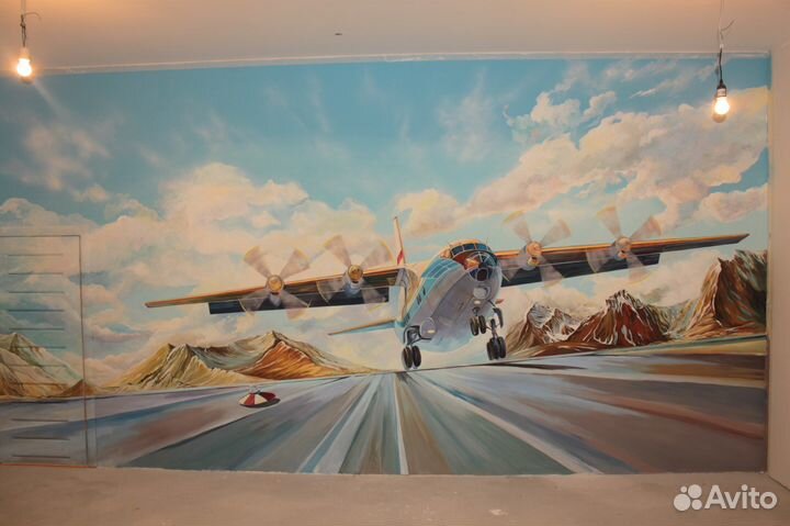 Роспись стен, барельеф, граффити, картины